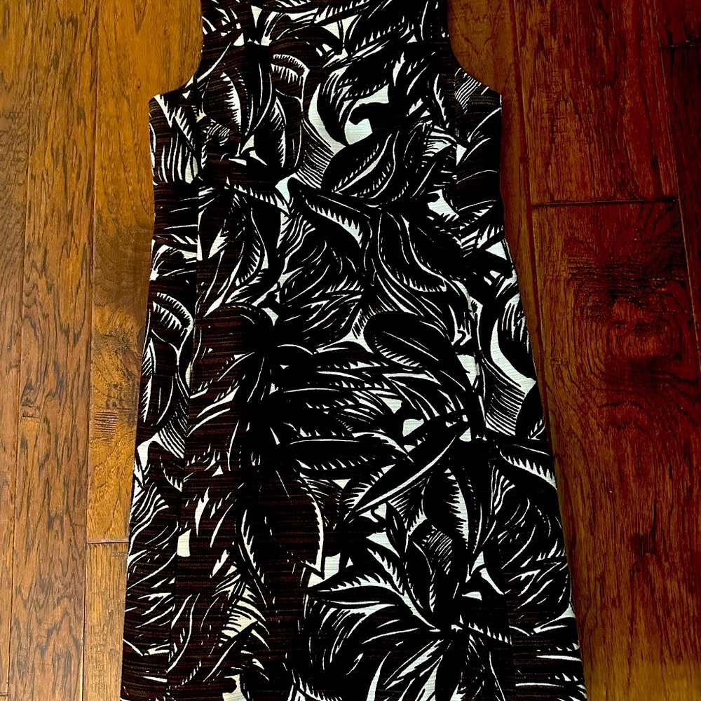 Brown and White Floral Tory Burch Dress.